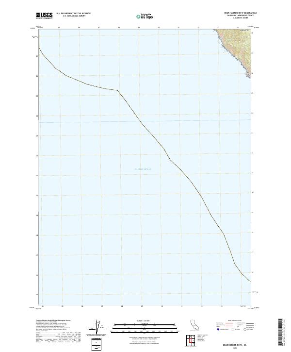 Bear Harbor OE W topographic map thumbnail