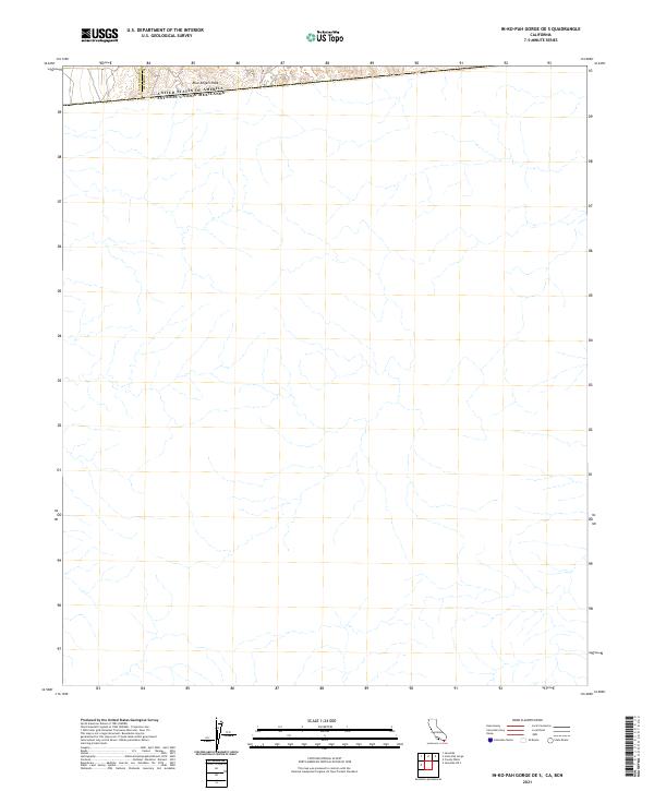 In-Ko-Pah Gorge OE S topographic map thumbnail