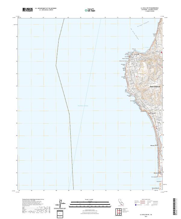 La Jolla OE W topographic map thumbnail