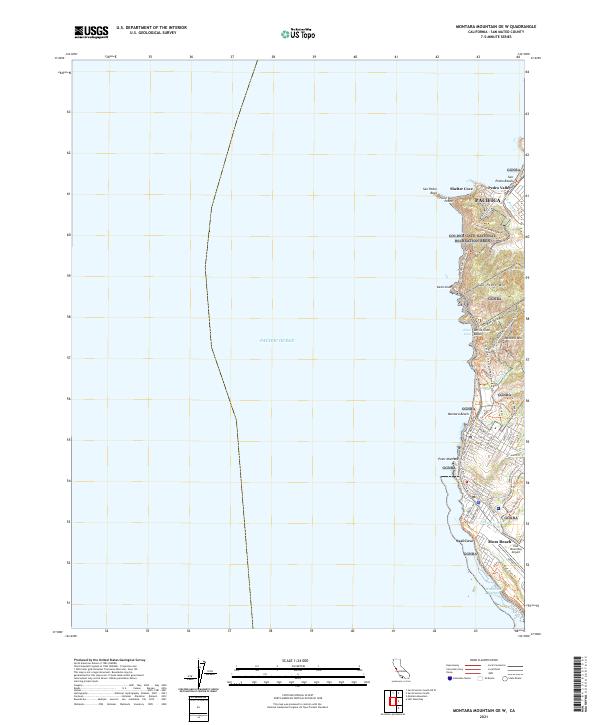 Montara Mountain OE W topographic map thumbnail