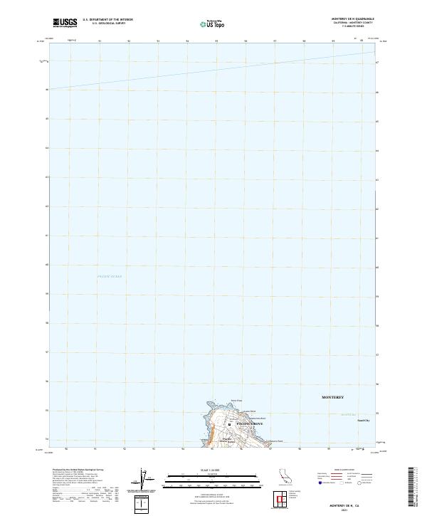 Monterey OE N topographic map thumbnail