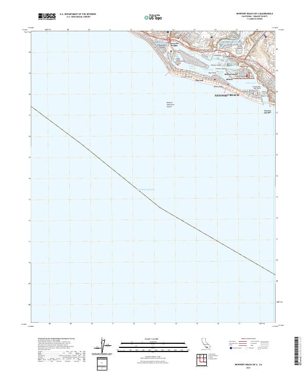 Newport Beach OE S topographic map thumbnail