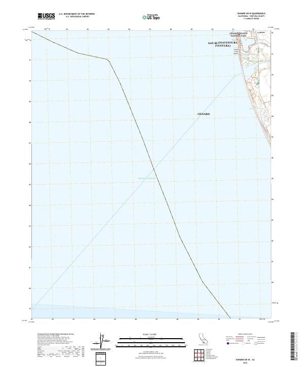 Oxnard OE W 2022 topographic map thumbnail
