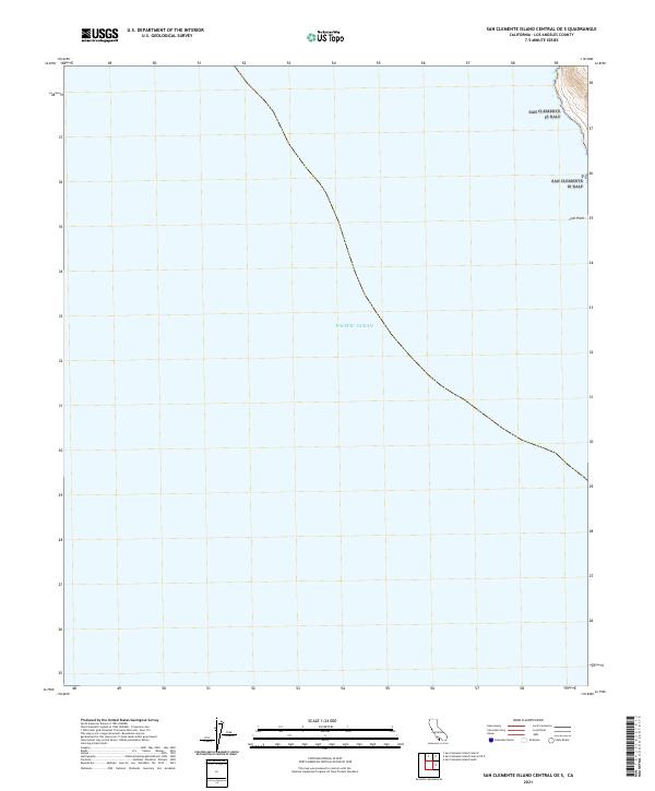San Clemente Island Central OE S topographic map thumbnail