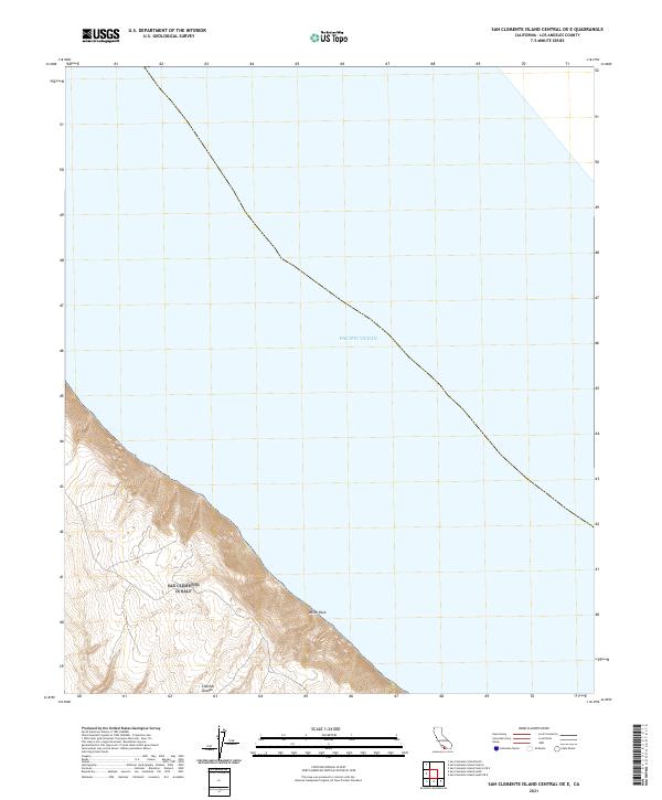 San Clemente Island Central OE E topographic map thumbnail