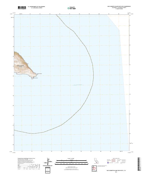 San Clemente Island South OE E topographic map thumbnail