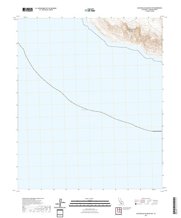 San Nicolas Island OE SW topographic map thumbnail