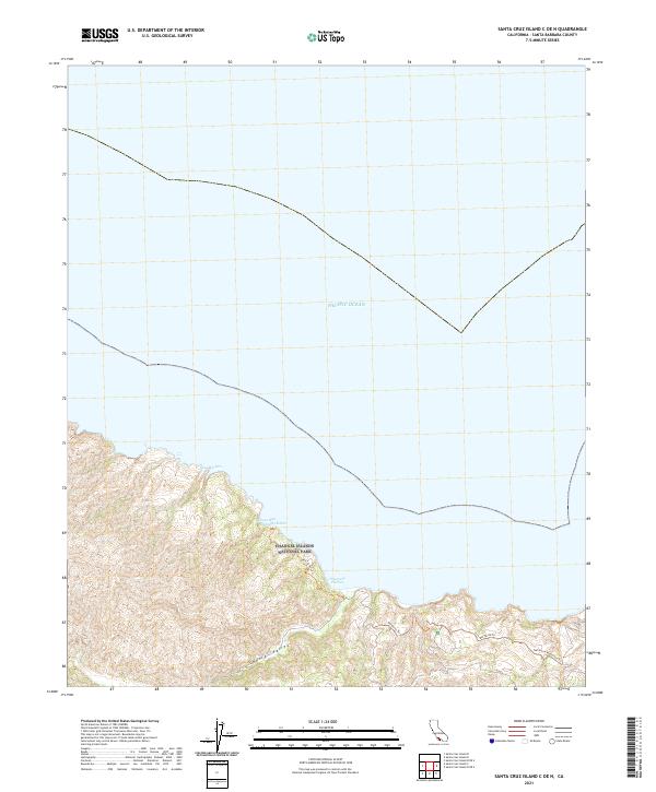 Santa Cruz Island C OE N topographic map thumbnail