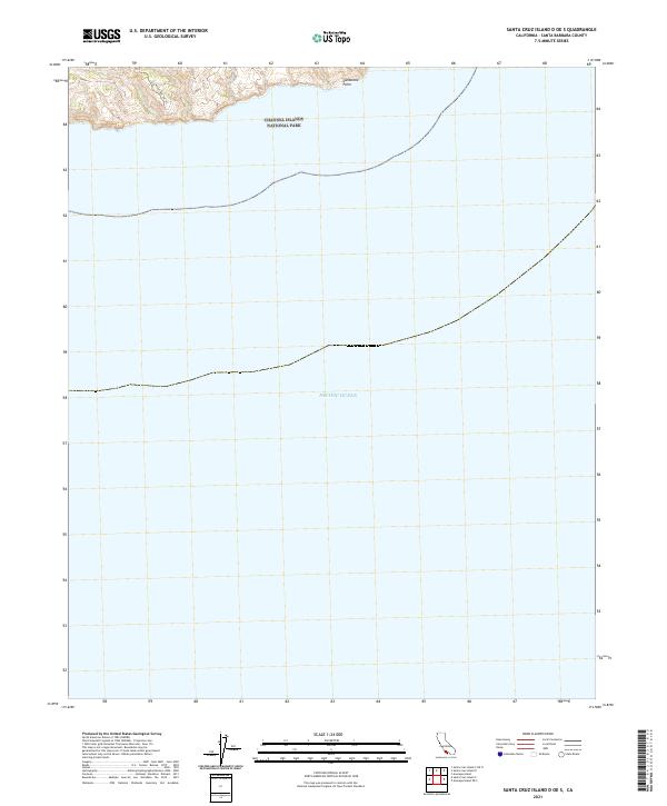 Santa Cruz Island D OE S topographic map thumbnail