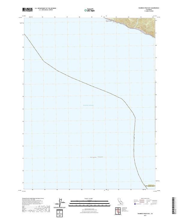 Shubrick Peak OE S topographic map thumbnail