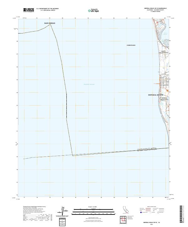 Imperial Beach OE W topographic map thumbnail