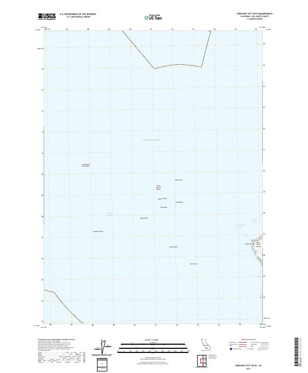 Crescent City OE W topographic map thumbnail