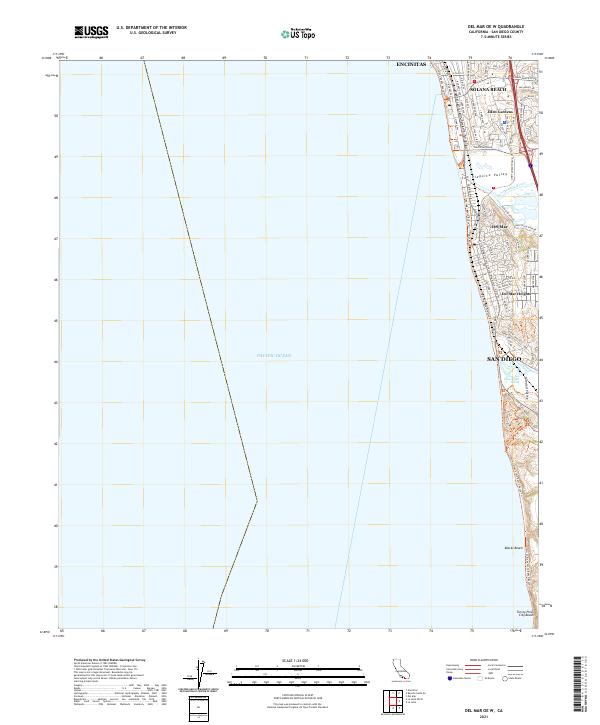 Del Mar OE W topographic map thumbnail