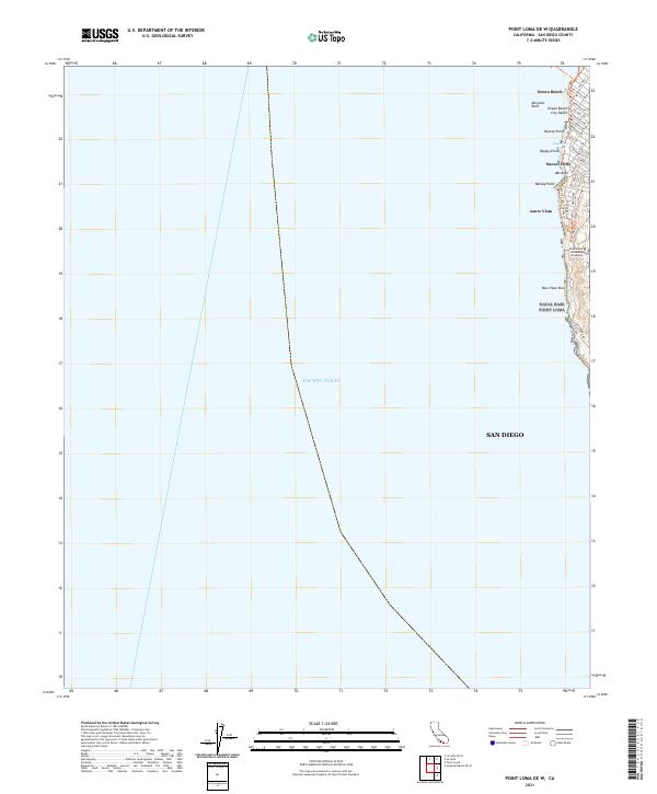 Point Loma OE W topographic map thumbnail
