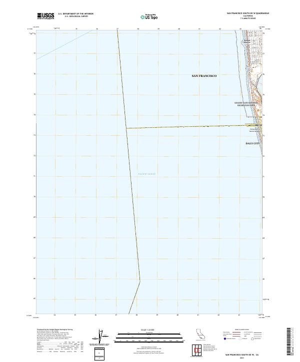 San Francisco South OE W topographic map thumbnail