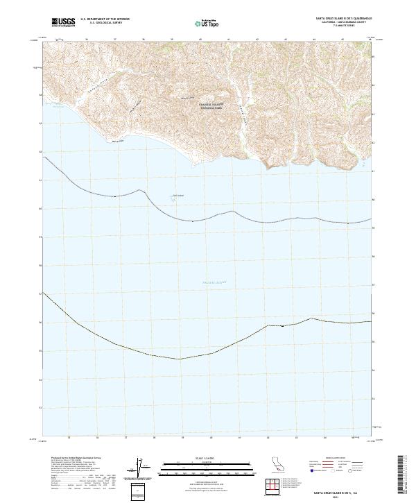 Santa Cruz Island B OE S topographic map thumbnail