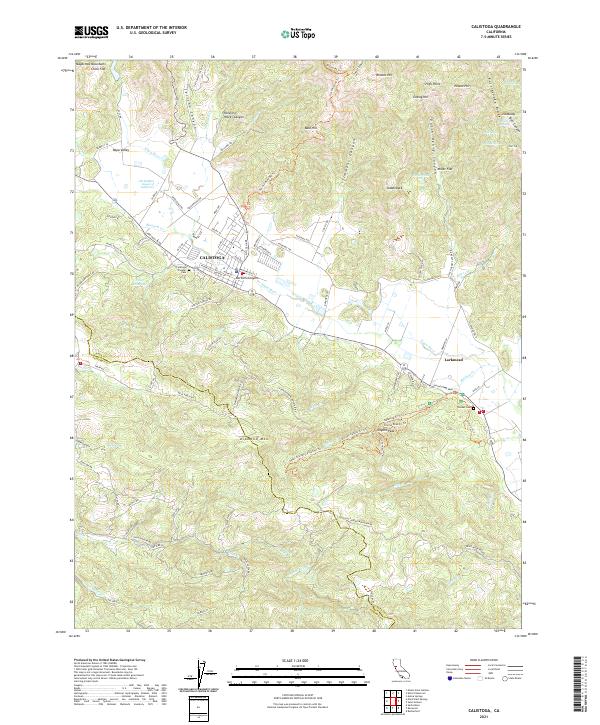 Calistoga topographic map thumbnail