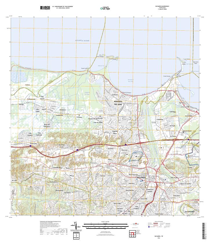 Bayamon topographic map thumbnail