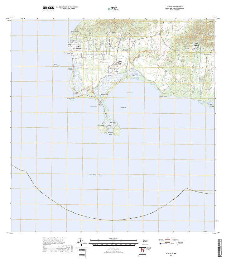 Cabo Rojo topographic map thumbnail