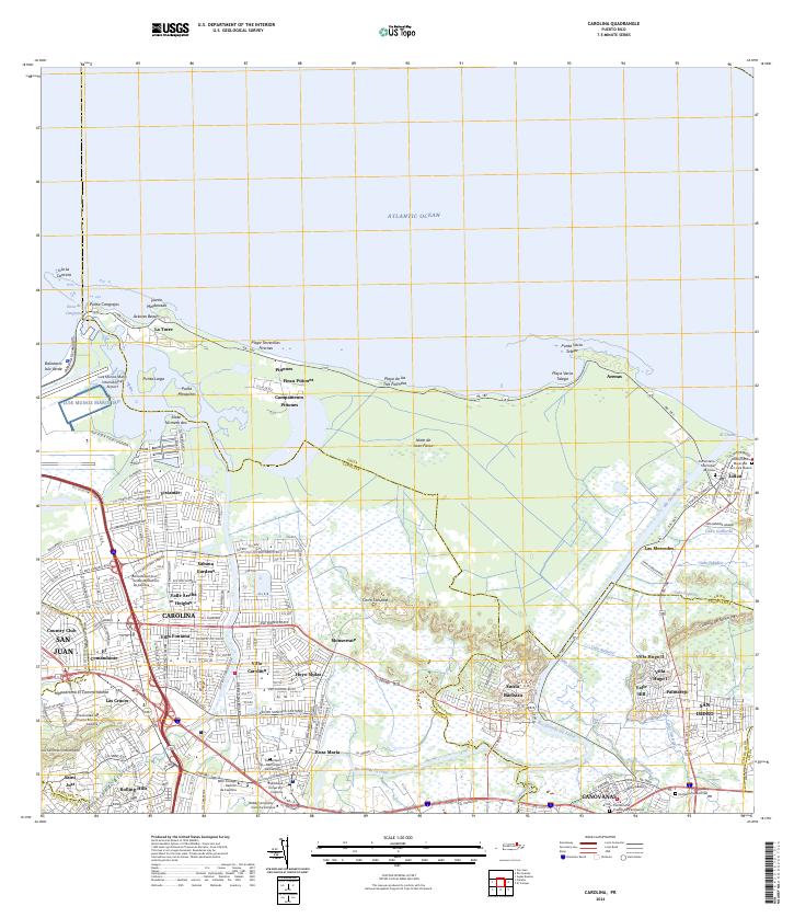 Carolina topographic map thumbnail
