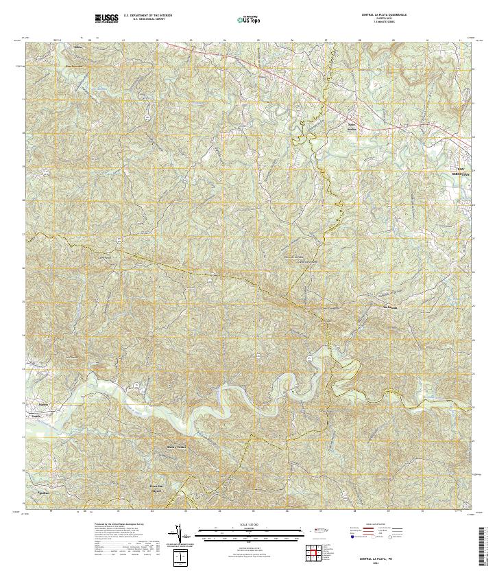 Central La Plata topographic map thumbnail