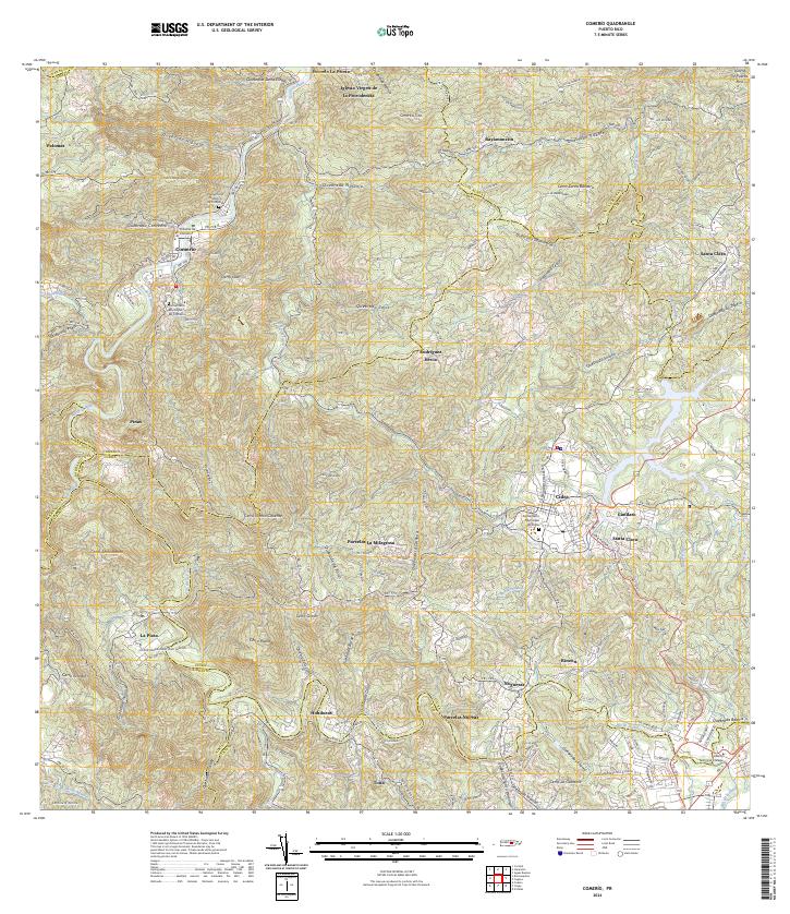 Comerio topographic map thumbnail