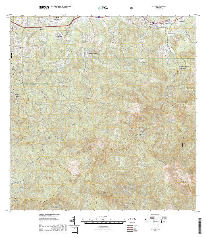 El Yunque topographic map thumbnail