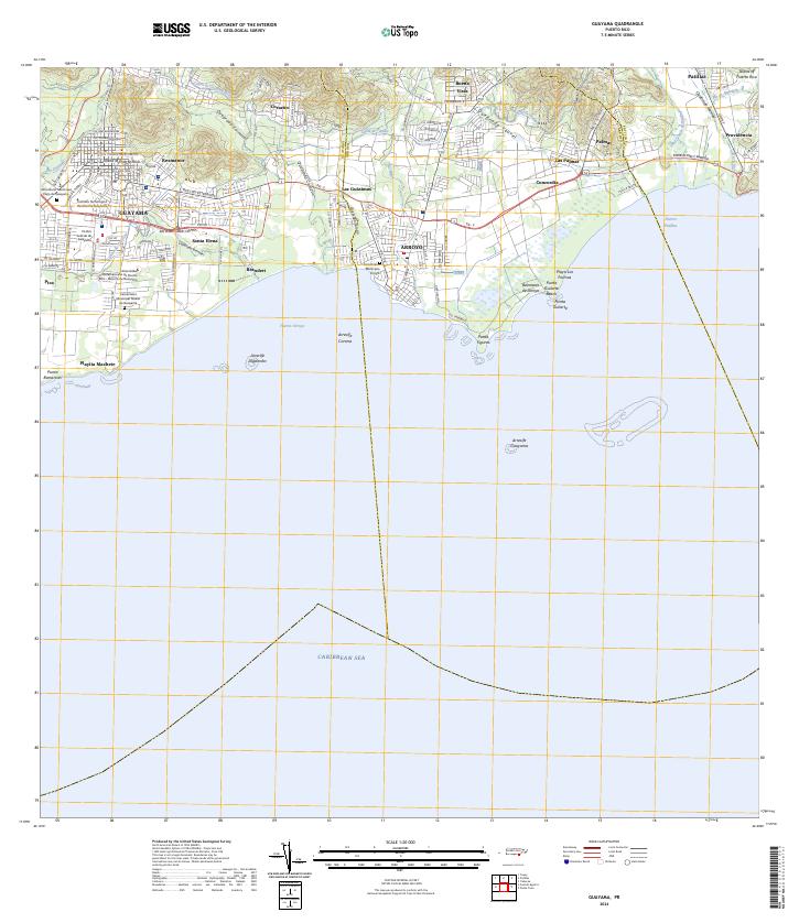 Guayama topographic map thumbnail