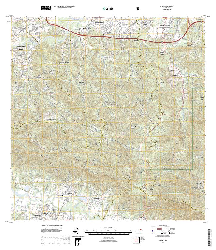Gurabo topographic map thumbnail