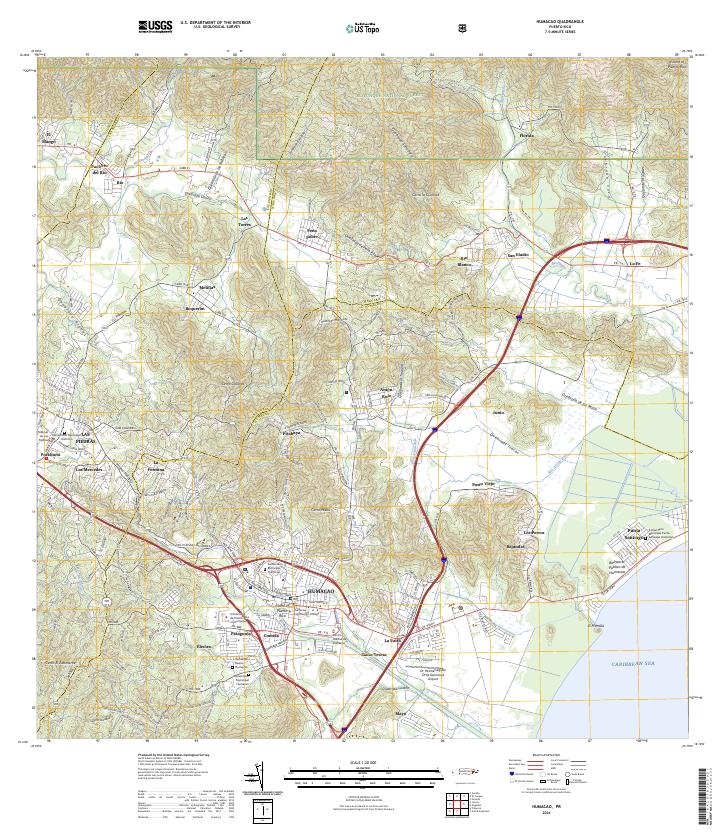 Humacao topographic map thumbnail