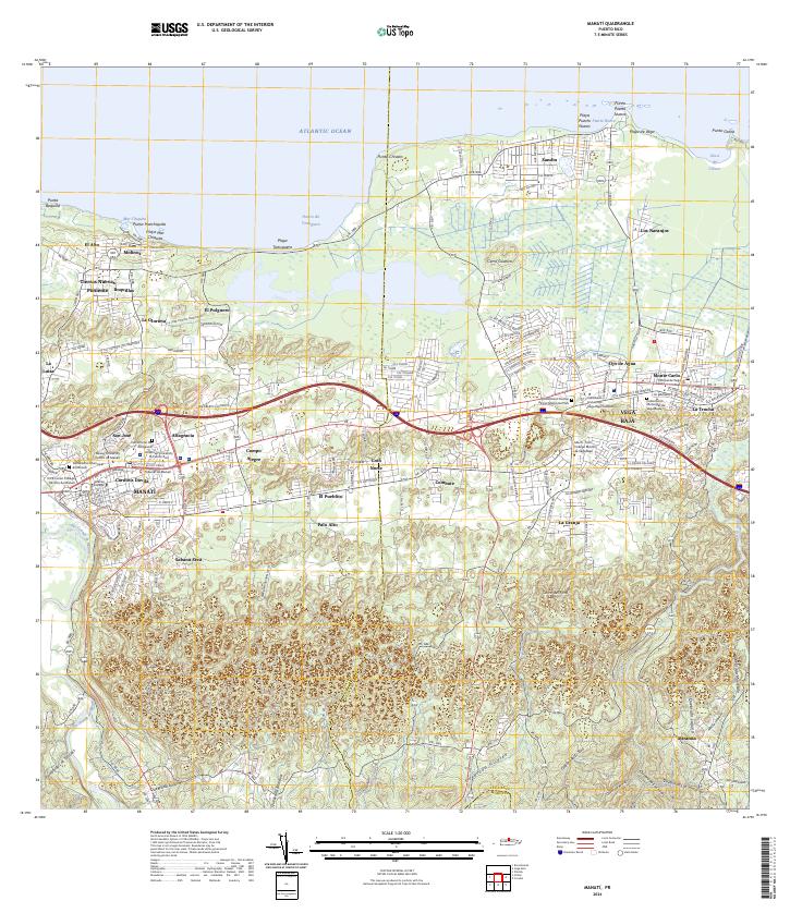 Manati topographic map thumbnail