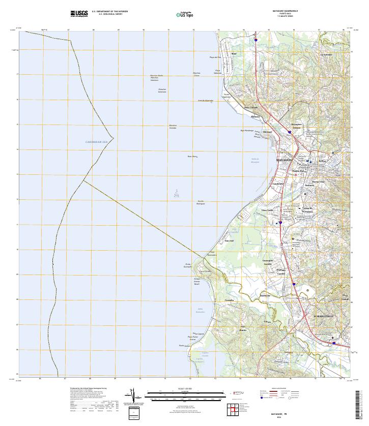 Mayaguez topographic map thumbnail