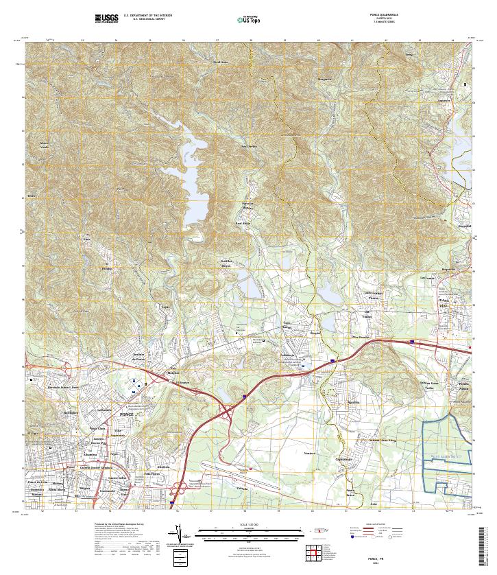 Ponce topographic map thumbnail