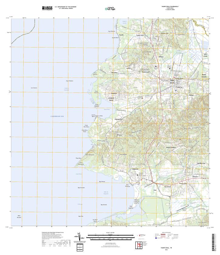 Puerto Real topographic map thumbnail