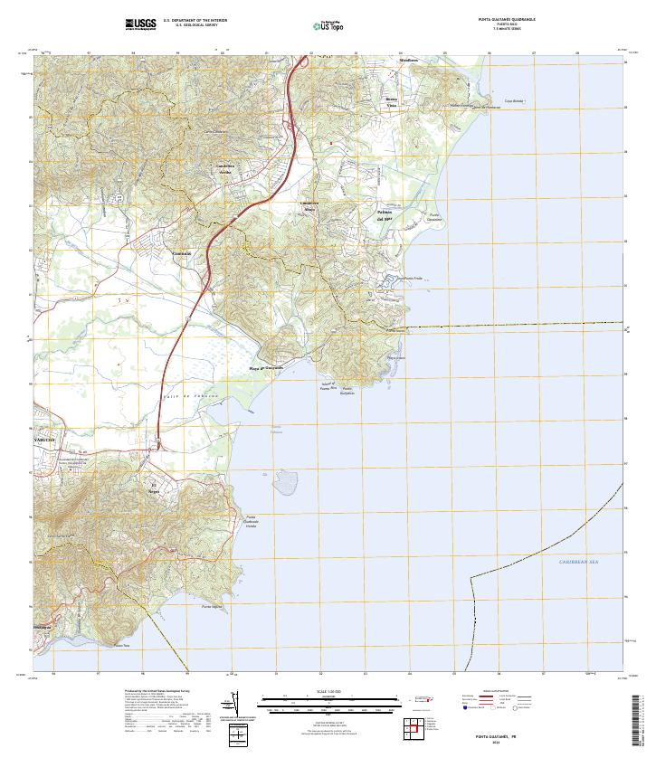 Punta Guayanes topographic map thumbnail