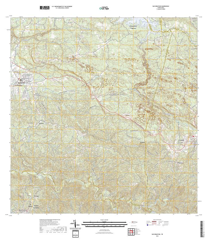 San Sebastian topographic map thumbnail
