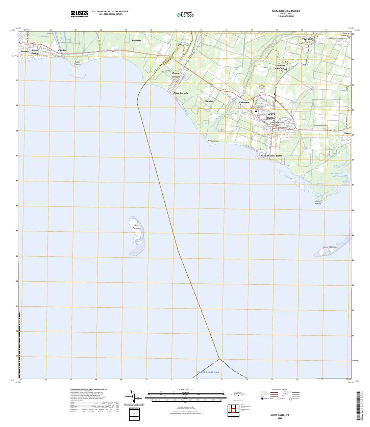 Santa Isabel topographic map thumbnail