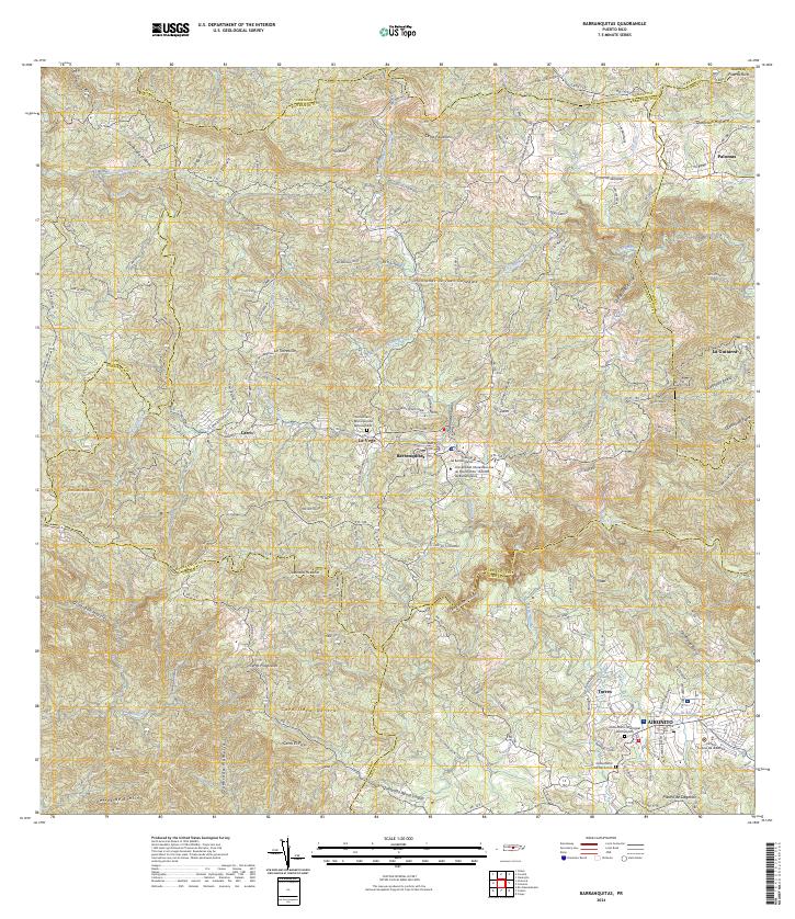 Barranquitas topographic map thumbnail
