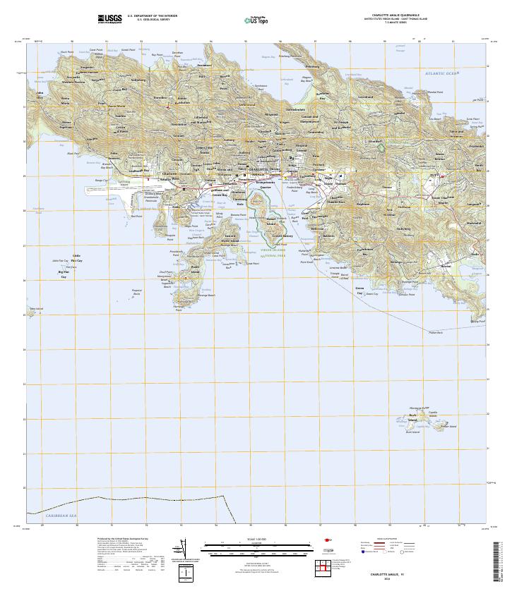 Charlotte Amalie topographic map thumbnail