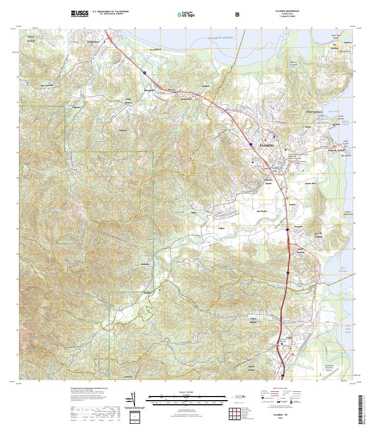 Fajardo topographic map thumbnail