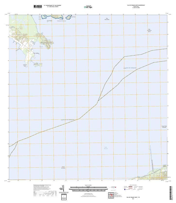 Isla De Vieques West topographic map thumbnail