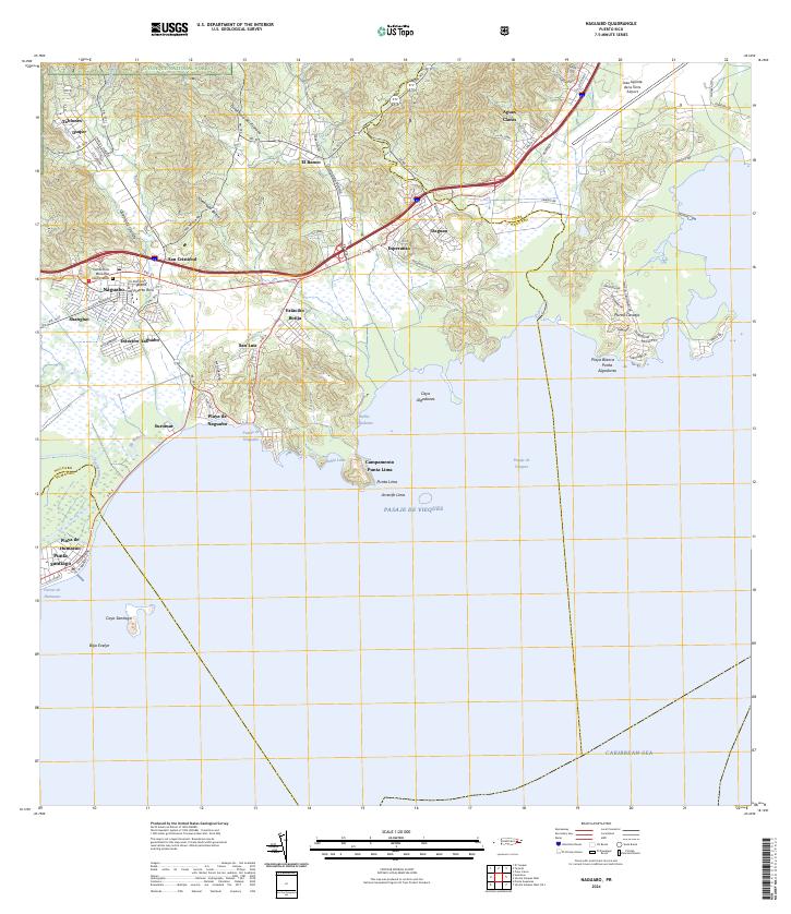 Naguabo topographic map thumbnail