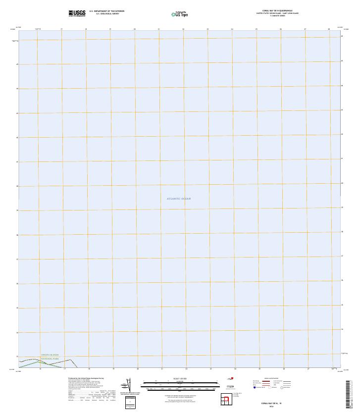 Coral Bay OE N topographic map thumbnail