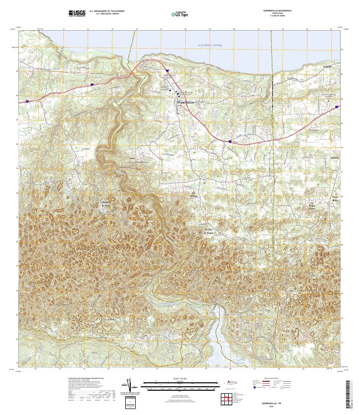 Quebradillas topographic map thumbnail