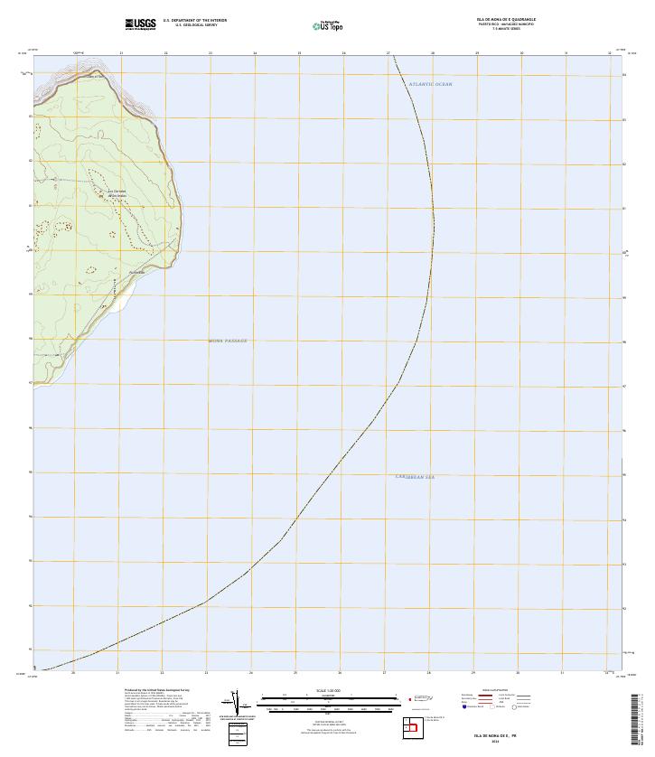 Isla de Mona OE E topographic map thumbnail