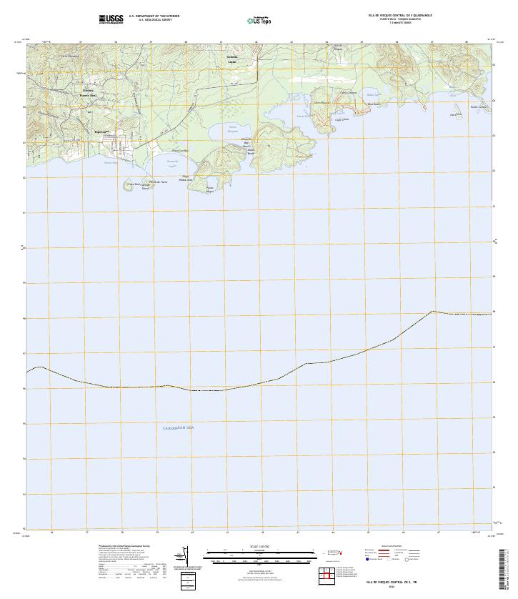 Isla De Vieques Central OE S topographic map thumbnail