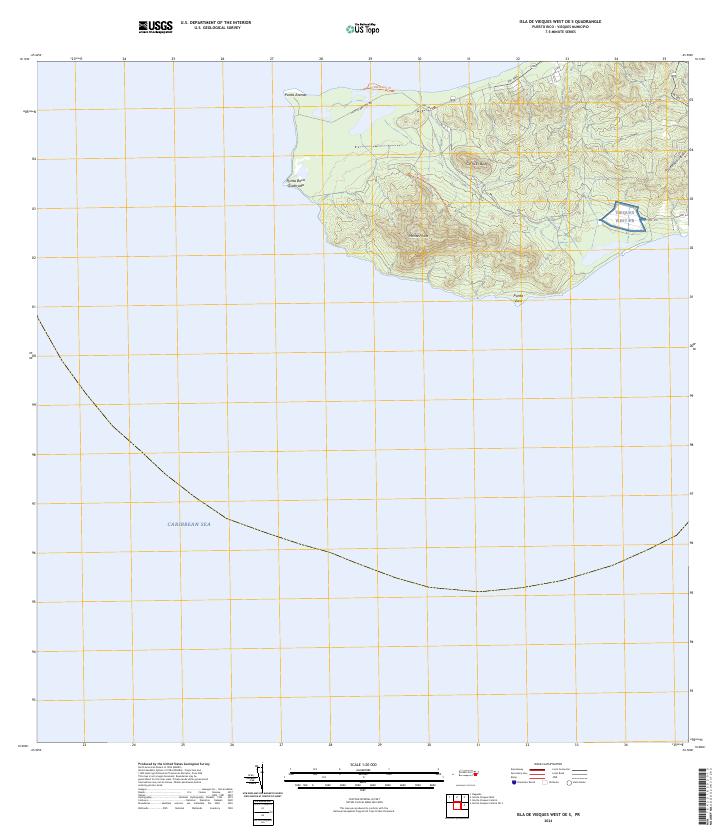 Isla De Vieques West OE S topographic map thumbnail