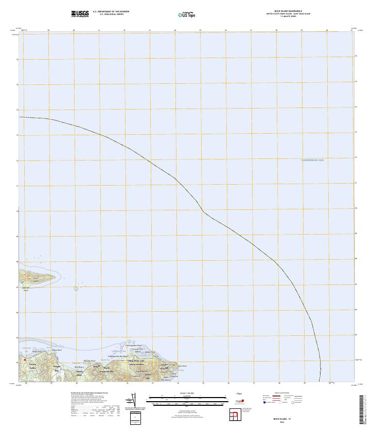 Buck Island topographic map thumbnail