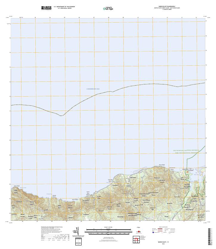 Baron Bluff topographic map thumbnail
