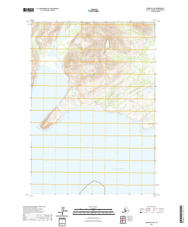 Kodiak B-2 NE topographic map thumbnail